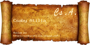 Csaby Atilla névjegykártya